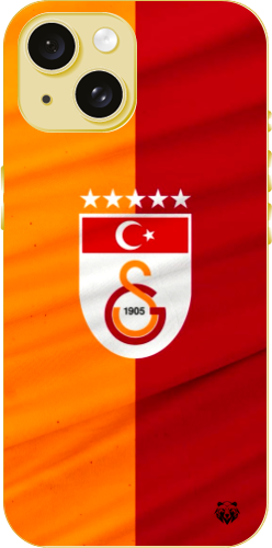 Galatasaray 5 Yıldızlı Türk Bayraklı Şeffaf Telefon Kılıfı